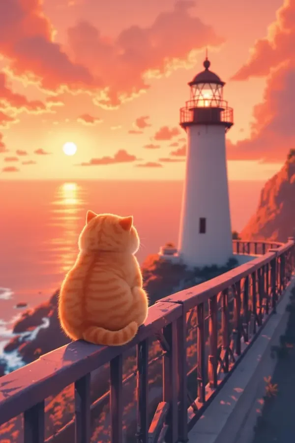 橘猫与海 封面海报